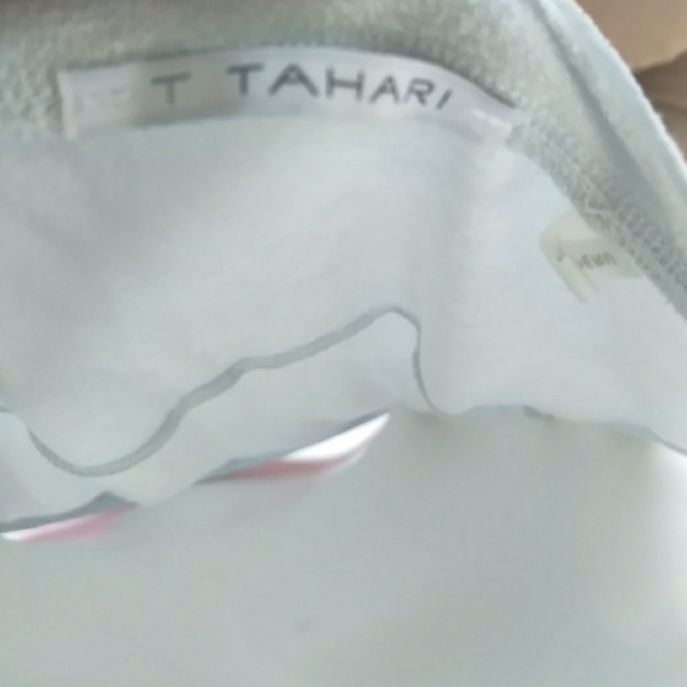 T Tahari gray rouched muscle tank top - Picture 8 of 8